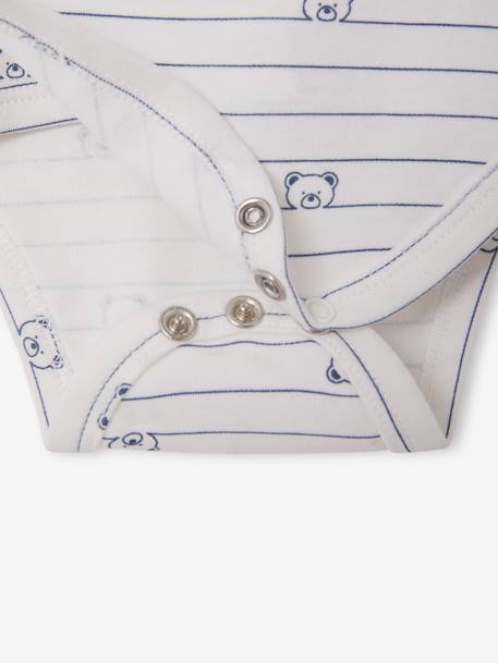 Set van 3 babybody's met lange mouwen blauw - vertbaudet enfant 