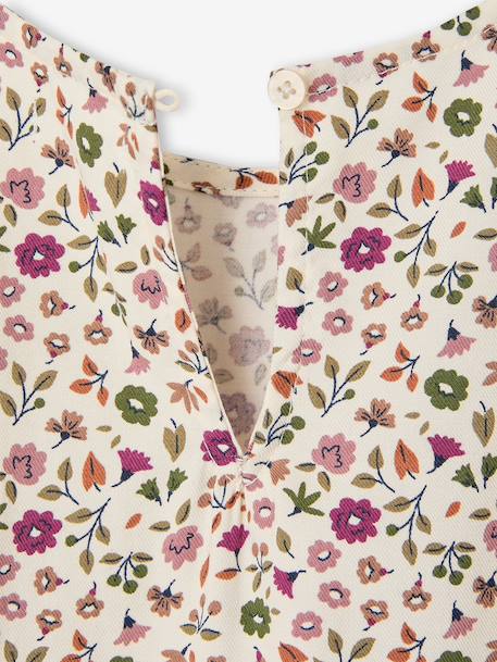 Robe courte fille manches longues ivoire+vanille - vertbaudet enfant 