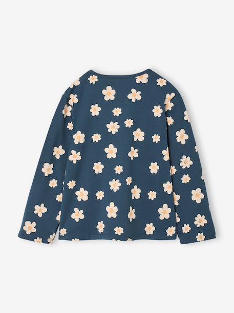 Meisjes T-shirt met lange mouwen ecru+grijs+marineblauw - vertbaudet enfant 