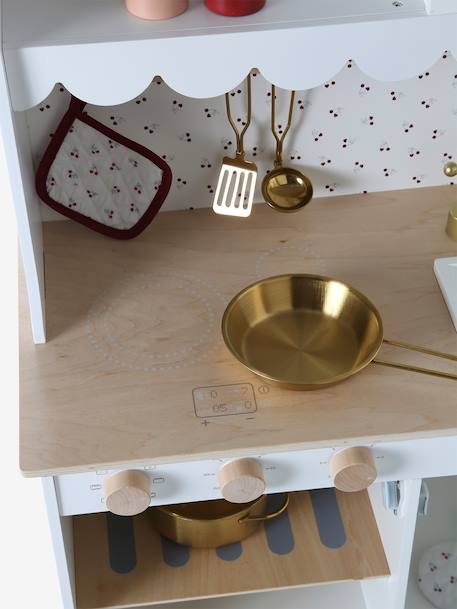Feestelijke keuken met houten benodigdheden / toebehoren FSCÂ® wit - vertbaudet enfant 