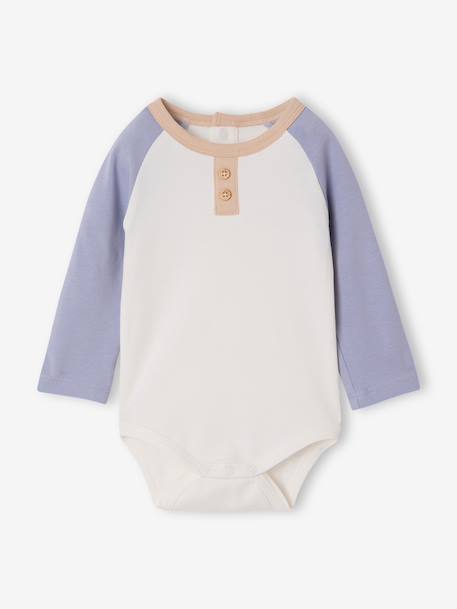 Lot de 2 bodies naissance manches longues col polo gris chiné - vertbaudet enfant 