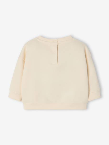 Sweater met badges babyjongen ecru - vertbaudet enfant 