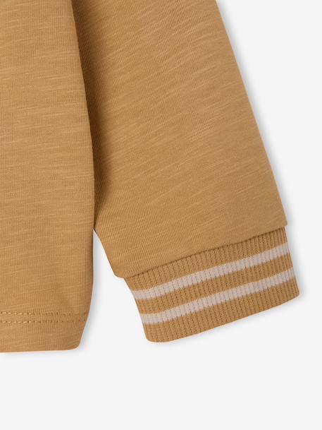 T-shirt à capuche manches longues bébé garçon ocre - vertbaudet enfant 