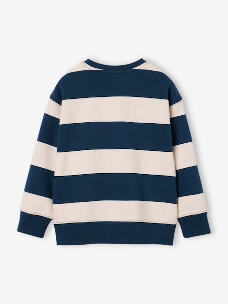 Sweat garçon col rond marine+noisette+pistache - vertbaudet enfant 