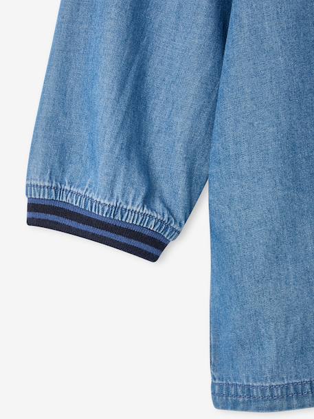 Personaliseerbare jongensschort jeansblauw - vertbaudet enfant 