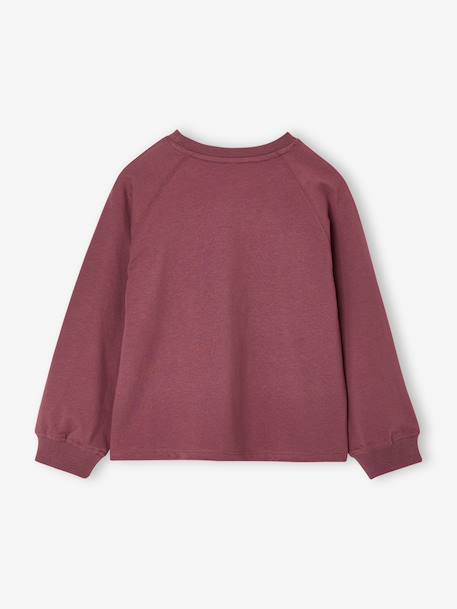 T-shirt manches longues fille encre+prune - vertbaudet enfant 