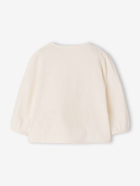 T-shirt manches longues bébé fille écru - vertbaudet enfant 