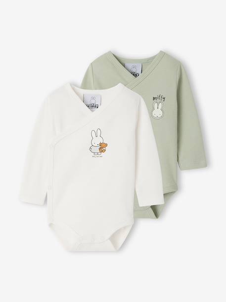 Set van 2 uniseks geboorte-rompers blauwgroen - vertbaudet enfant 