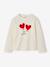 T-shirt manches longues fille écru+rose poudré - vertbaudet enfant 