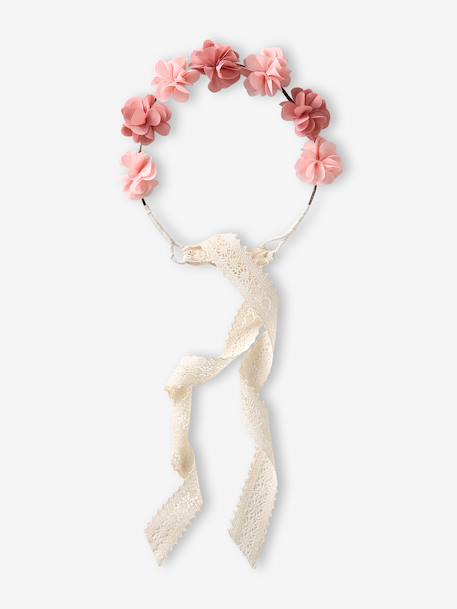 Couronne fleurs rose blush blush - vertbaudet enfant 