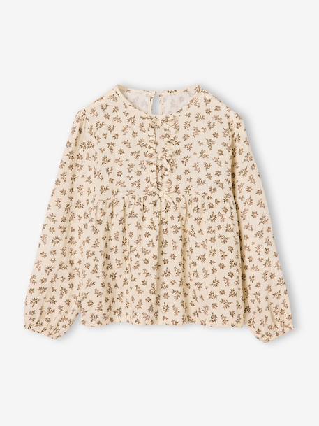 Fille-Chemise, blouse, tunique-Blouse manches longues fille