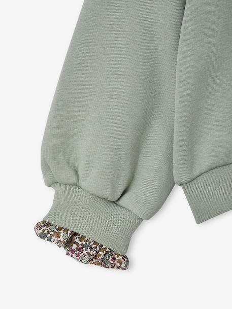 Sweat fille marine+vert de gris - vertbaudet enfant 