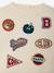Sweater met badges babyjongen ecru - vertbaudet enfant 