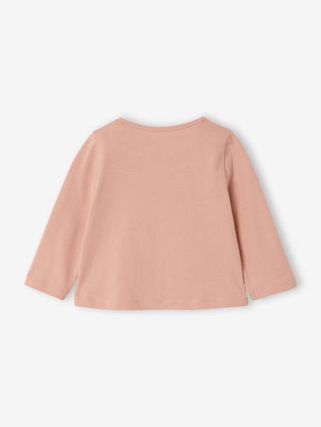 Set van 3 T-shirts Basics baby met lange mouwen oudroze+roze (poederkleur) - vertbaudet enfant 