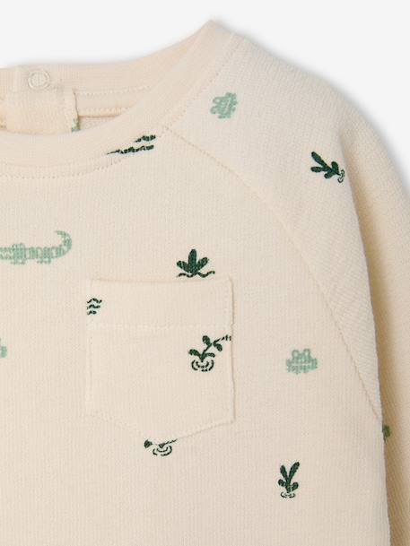T-shirt manches longues bébé garçon bleu grisé+vanille - vertbaudet enfant 