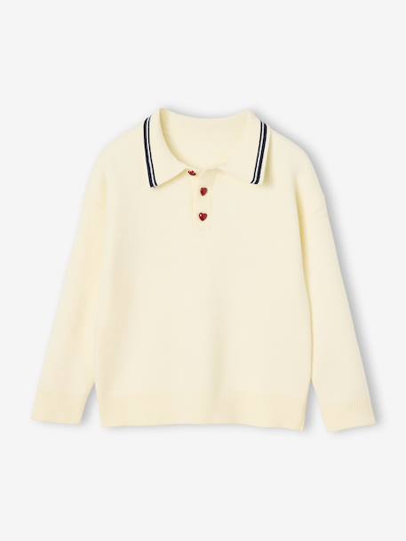 Fille-Pull, gilet, sweat-Pull polo fille manches longues
