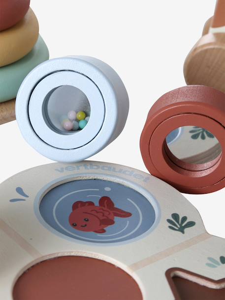 FSC® houten speelset met 3 speeltjes karamel - vertbaudet enfant 