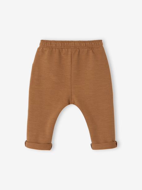 Babybroek uit molton voor jongens donker lindegroen+karamel+Marine grijs+taupe+zandbeige - vertbaudet enfant 