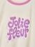 T-shirt manches courtes fille écru - vertbaudet enfant 