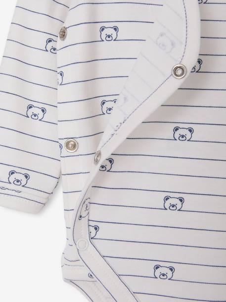 Set van 3 babybody's met lange mouwen blauw - vertbaudet enfant 