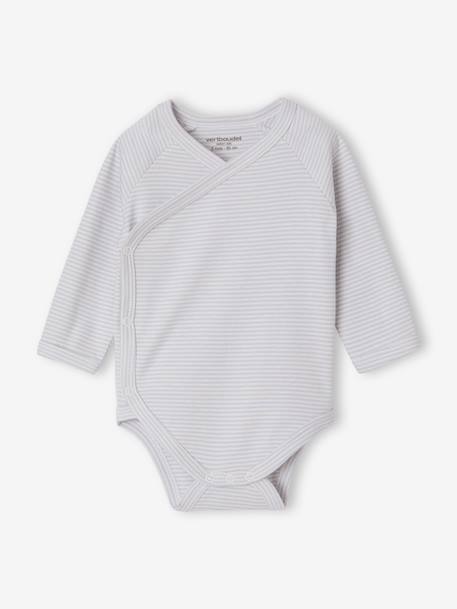 Set van 3 babybody's met lange mouwen blauw - vertbaudet enfant 