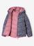 Doudoune fille légère réversible anthracite+mauve+rose pâle - vertbaudet enfant 