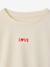 T-shirt manches longues fille anthracite+écru+vieux rose - vertbaudet enfant 