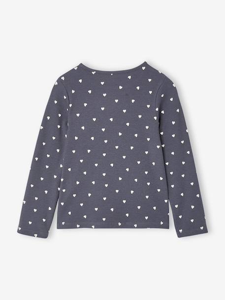 Lot de 3 T-shirts manches longues fille écru+encre+vanille - vertbaudet enfant 