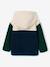 Sherpavest met capuchon jongen dennen+middenblauw - vertbaudet enfant 