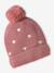 Ensemble fille tricot bonnet, snood et mitaines rose - vertbaudet enfant 