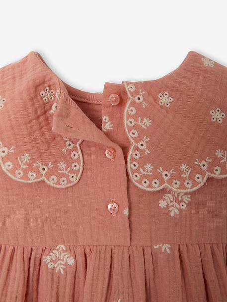 Robe bébé fille manches longues abricot - vertbaudet enfant 