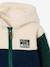 Gilet zippé à capuche garçon bleu moyen+vert sapin - vertbaudet enfant 