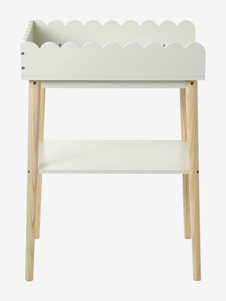 Table à langer poupon feston en bois FSC® blanc - vertbaudet enfant 