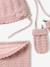 3-delige babyset met muts, colsjaal, wanten roze (poederkleur) - vertbaudet enfant 