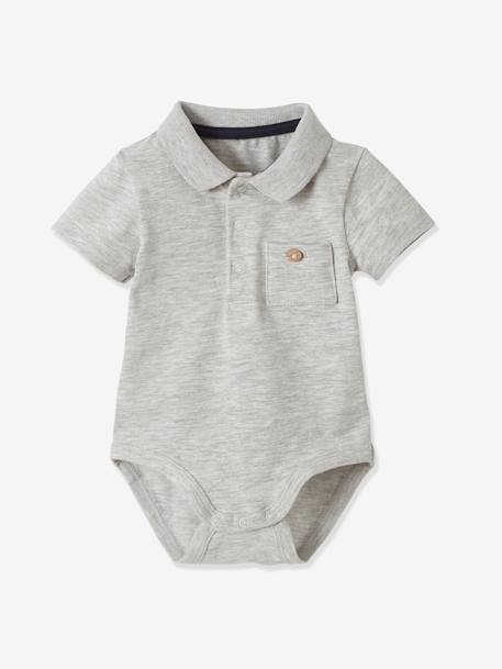 Lot de 2 bodies bébé naissance ouverture polo lot encre - vertbaudet enfant 
