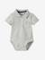 Lot de 2 bodies bébé naissance ouverture polo lot encre - vertbaudet enfant 