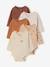 Set van 5 newborn rompertjes met lange mouwen gemêleerd beige - vertbaudet enfant 