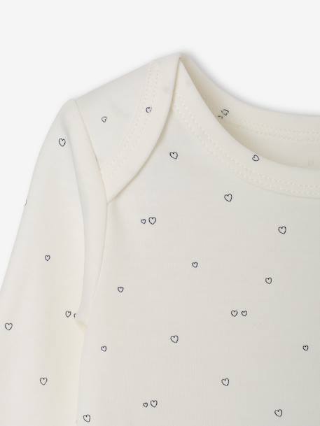 Set van 3 babyrompers met lange mouwen lichtroze - vertbaudet enfant 