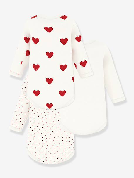 Set van 3 rompers met lange mouwen PETIT BATEAU veel wit+wit - vertbaudet enfant 