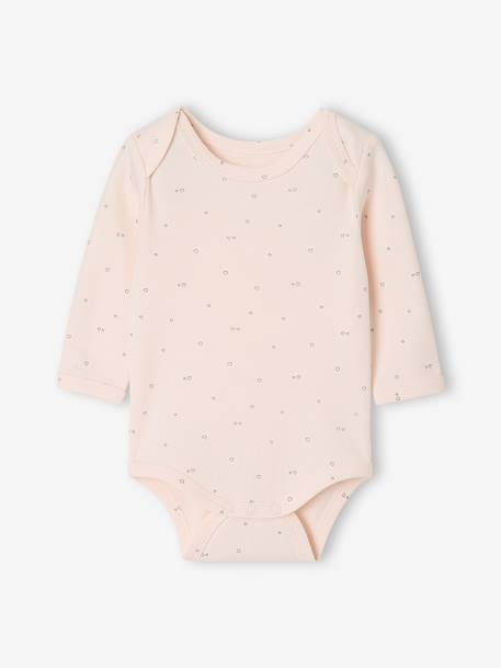 Lot de 3 bodies manches longues bébé fille rose pâle - vertbaudet enfant 