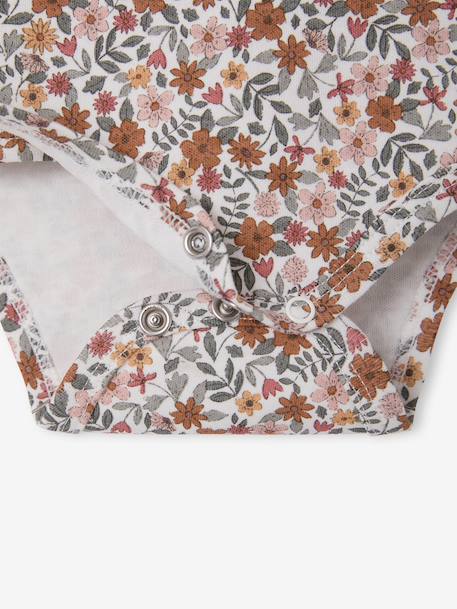 Set van 5 meegroeirompers met lange mouwen rozen - vertbaudet enfant 