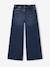Wijde meisjesjeans blauw+denimgrijs+gebleekt denim+middenblauw+ongewassen denim+stone+zwart denim - vertbaudet enfant 