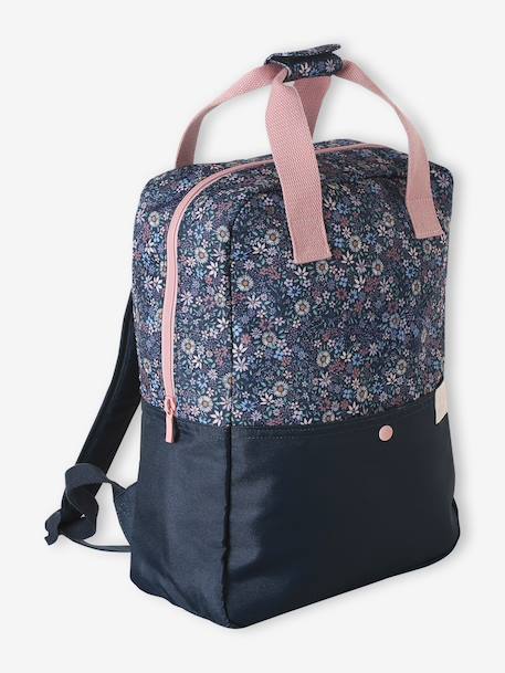 Personaliseerbare polyester rugzak donkerblauw - vertbaudet enfant 