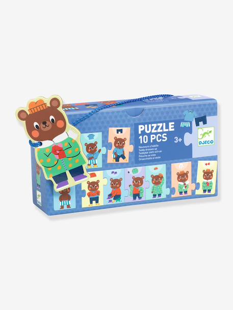 Puzzel met rand Teddy kleedt zich aan blauw - vertbaudet enfant 