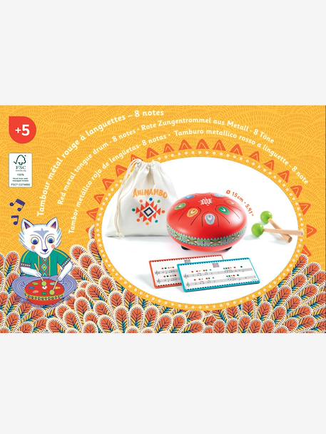 Animambo DJECO trommel paars+rood - vertbaudet enfant 