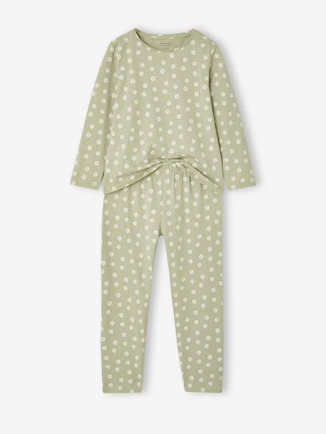 Lot 2 pyjamas fille vert sauge - vertbaudet enfant 