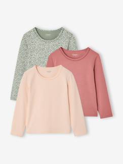 -Set van 3 meisjesshirts met lange mouwen