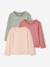 Set van 3 meisjesshirts met lange mouwen oudroze - vertbaudet enfant 