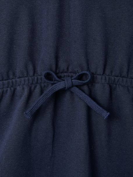 Robe courte à capuche fille gris chiné+marine+vert - vertbaudet enfant 