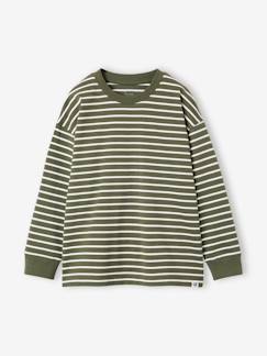 -T-shirt rayé garçon oversize